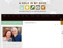 Tablet Screenshot of aholeinmyshoe.com